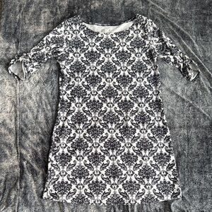 Lola Monochrome Long Sleeve Dress